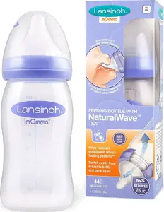 Bērnu barošanas pudelīte Lansinoh 240 ml ar zīdaiņa knupi Lansinoh (modelis KOS-761)