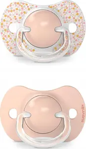Pacifier Suavinex SX Pro silicone physiological 2 pcs 6–18M peach (model SUA000137)