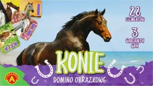 Puzzle set Alexander Domino obrazkowe. Konie – Alexander, model GXP-886529, illustrated domino pieces