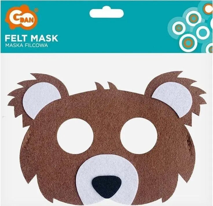 Filca maska GoDan `Lācis` 18×12 cm