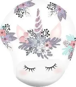 Mouse pad MCD 424742 with unicorn print, fabric surface, non-slip base