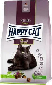 Happy Cat Sterilised Farm Lamb sauss kaķu barība sterilizētiem kaķiem, jērs, 10 kg maisiņš