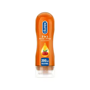 Durex 2in1 Massage & Gleitgel Guarana water-based lubricant 200 ml for anal, oral, vaginal and sex toys
