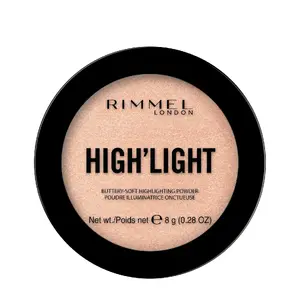 High'Light powder highlighter Rimmel 002 Candlelit 8 g — powder in pot, beige shade