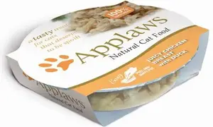 Mitrā kaķu barība Applaws vistas krūtiņa ar pīli 60 g paciņa