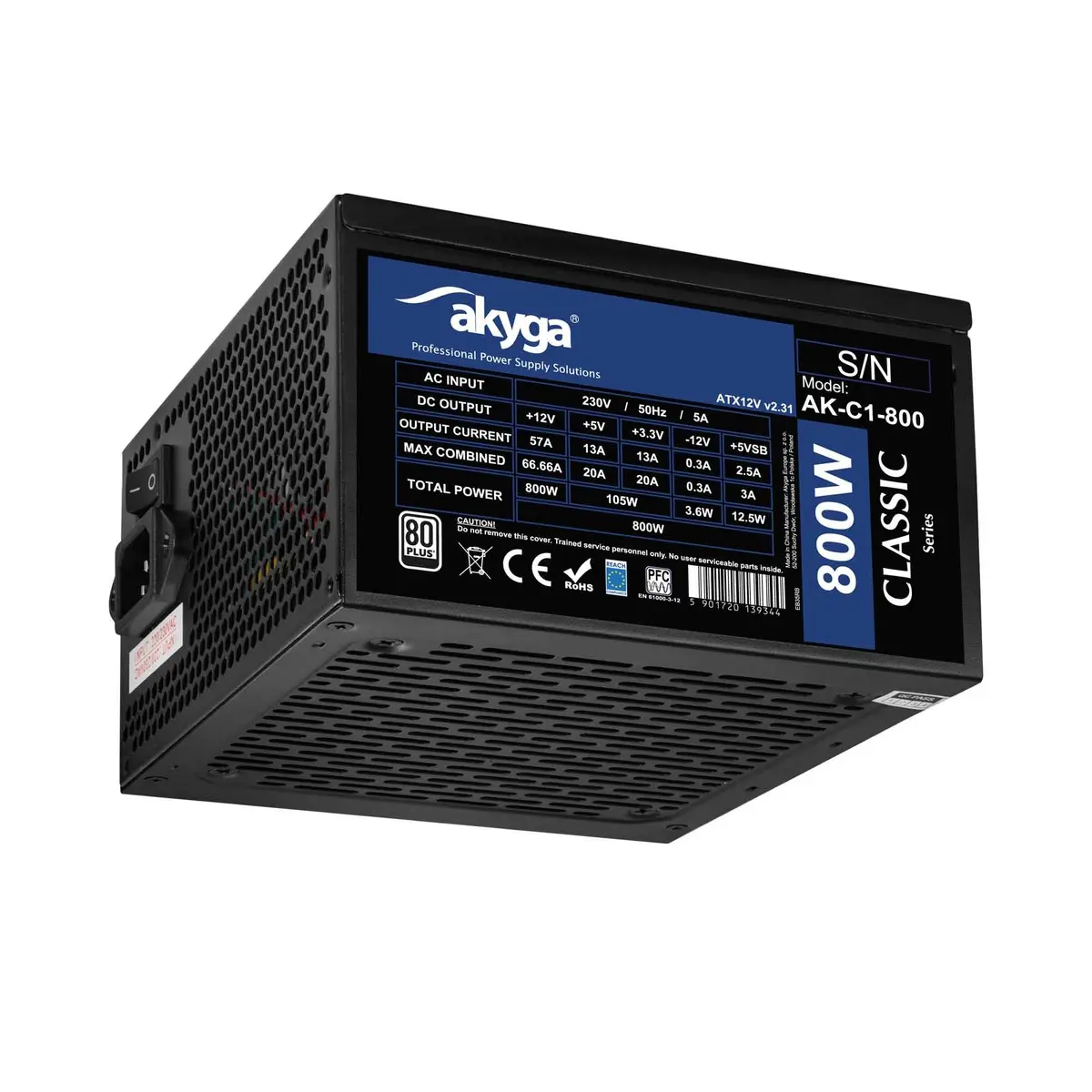 Akyga AK-C1-800 Baroklis 800 W 24-pin