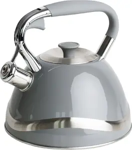 Tējkanna Berretti Giovanna BR-6200 — tradicionālā 3 l, pelēka, piemērota indukcijai un gāzei
