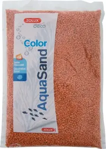 Akvārija substrates ZOLUX Aquasand Color oranžs stepowy 1 kg — dekoratīvais smiltis akvārijam