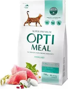 Kaķu barība Optimeal Sterilised Tītara 700 g - Optimeal Karma dla Kota Sterylizowanego Indyk 700g
