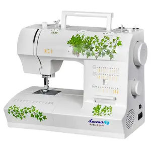 Sewing machine Łucznik ZOFIA II — semi-automatic, overlock & sewing, 70 W, 220–240 V, 3 bobbins, green/white
