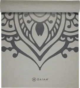 Yoga mat Gaiam 5 mm Sustained Grey Sundial Layers