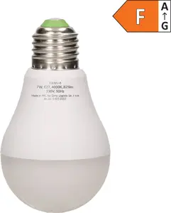 LED bulb ORNO THAR NEW 7W A60 with microwave motion sensor, 825 lm, 4000K, E27