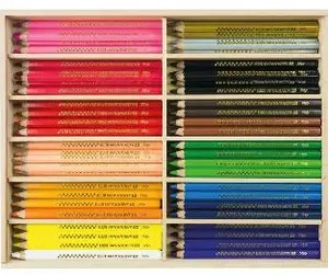Colored pencils set Eberhard Faber BIG WINNER 96 pcs in wooden case, multicolour