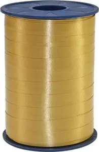 Ribbon No name Glossy 10 mm x 250 m gold — decorative craft ribbon
