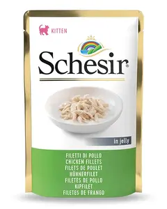Влажный корм для кошек Schesir 85 г — для котят, с курицей
