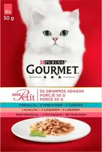Влажный корм для кошек Gourmet MIX Рыбный 6 x 50 г паучей