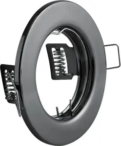 Recessed spotlight GTV Parma OP-PAST1-21 — black and chrome finish