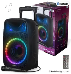 Portable karaoke party speaker nielsen_light 605603 with handle and wheels