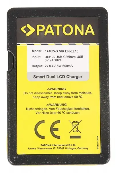Akumulatoru lādētājs PATONA 141624 priekš Nikon, USB Photo 2