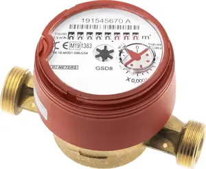 Water meter B_METERS GSD8-I for hot water, 1/2" AC, Q3 2.5 m3/h, Tmax 90°C, L 110 mm, anti-magnetic, MID R100/R50 AM