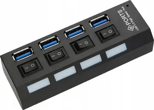 USB hub Pawonik 4x USB-A 3.0 model HUB-USB3.0-1/4 — 4 ports USB 3.0