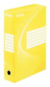 Archiving Box ESSELTE Vivida BOXY 80 mm – Yellow, A4, 80×352×250 mm, FSC