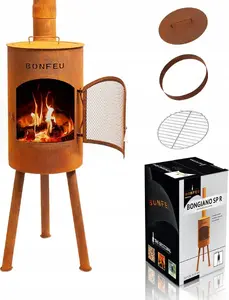 Garden fire pit Rojaplast BONFEU BONGIANO SP rust finish model 3001R