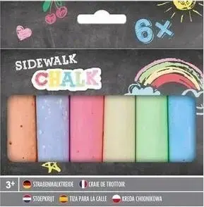 Sidewalk Chalk set Titanum Kreda — 6 colors, pack of 6