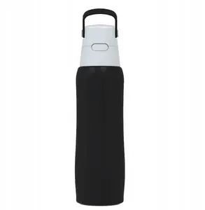 dafi termiska filtrēta pudele SOLID Steel COLD melna 500 ml — izolēta ūdens pudele ar filtru
