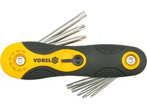 Torx key set Vorel 56507, 8-piece pack, assorted sizes, metal construction