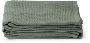 Waffle Towels 50x65 cm 2-Pack Duck Green – No name