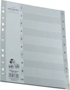 Numeric divider Titanum A4 gray 10 slots (IN10) by Titanum