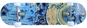Children's Classic Wooden Skateboard BLUBELL Kub_05-S3/1K-MO – Graffiti design