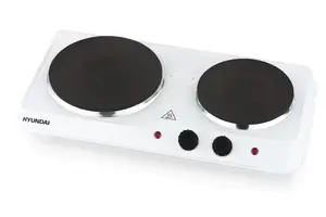 Countertop sealed plate cooktop HYUNDAI EP 310 W, 47 cm, 2 cooking zones, 2500 W, white