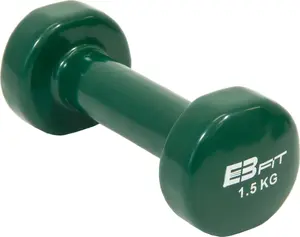 Hantelis EB FIT vinila 1,5 kg — vienkāršs rokas svars, kompakts treniņu piederums