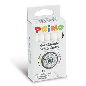 Primo Primo 011GB10R komplekts 10 gab. — baltas pildspalvas, balta tinte, balts korpuss