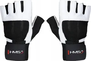 Sporta cimdi HMS RST04 balti-melnie izm. XL – cimdi svarcelšanai un treniņiem