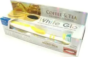 Balinoša pasta White Glo 100 ml ar suku — noņem kafijas un tējas nogulsnes