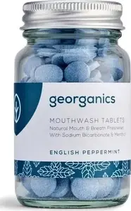 Mouthwash Tablets Georganics Peppermint — 180 tablets, solid mouthwash for rinsing
