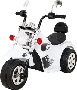 Elektriskais motocikls DWM Hot Chopper balts — bērnu braucamais, modelis PA.LL777.BIA
