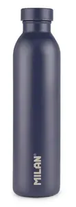 Dzeramā pudele Milan Daily usage 643020B 590 ml nerūsējošais tērauds, skrūvējama vāciņš, Navy