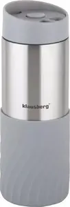 Ceļojumu krūze Klausberg KB-7634, nerūsējošā tērauda 18/8, 400 ml, pelēks