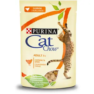 Dry cat food Purina CAT CHOW ADULT, Nestle — Adult, Chicken flavor, 85 g