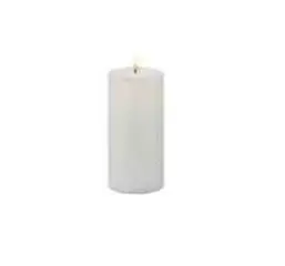 Elektriskā LED svece Multimix.pl Sirius Home 80722 — balta, 1× LED, AA baterija, 75×75×150 mm