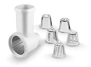 Vegetable sheet cutter attachment for Concept Solution mixers, model RMP0030 — compatible with RM7000/7010/7020/7030, silver/white