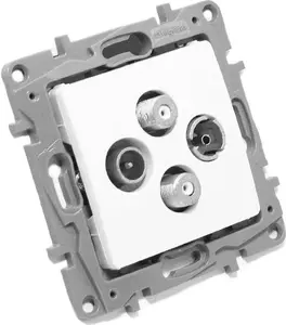 Antenas rozete Legrand Niloe RTV-SAT-SAT galīgā baltā (modelis 764566)