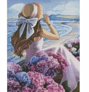 Diamond mosaic kit Ideyka IY-AMO7384, 40x50 cm, 'Blooming Coast', single piece