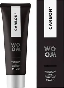 Zobu pasta Woom Carbon+ balinoša ar aktivēto ogli 75 ml