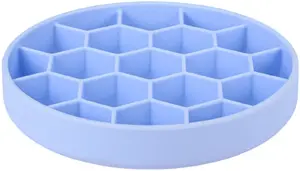 Силиконовая миска для медленного кормления собак ZOLUX L синяя 21,5×21,5 см