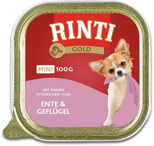 Консервы для собак RINTI Gold mini Duck & poultry, взрослые собаки, 100 г, пауч